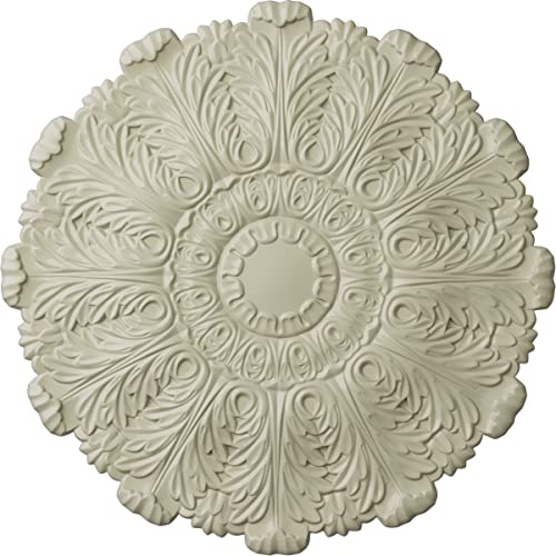 Image of Ekena Millwork CM31DUCYF - 31 inchOD x 1 1 /2 inchP Durham Ceiling Medallion (Fits Canopies up to 4 1 /4 inch) - Ceiling Medallion, Clear Yellow