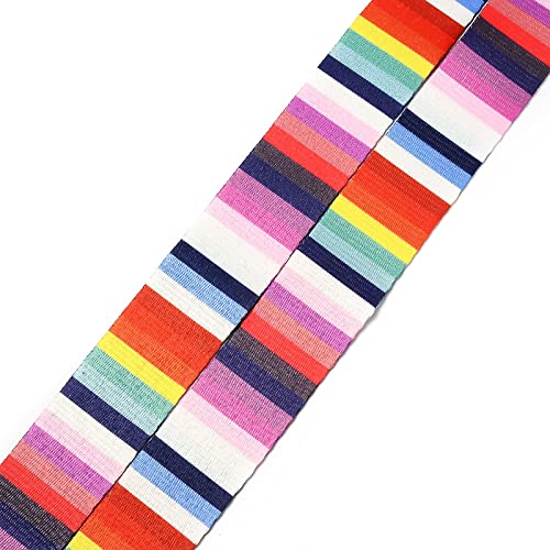 Image of BEEFLYING Horizontal Stripe Adjustable Shoulder Strap Replacement Belt Crossbody Canvas Purse Strap Replacement Nylon Bag Straps for Bag Replacement Repairing Accessories