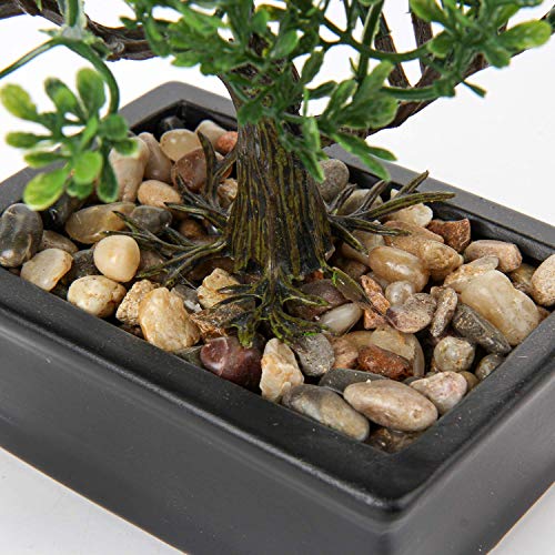 Artificial Bonsai Tree Juniper Faux Plants Indoor Small Fake Plants Decor with Ceramic Pots for Home Table Office Desk Bathroom Shelf Bedroom Living Room Farmhouse Decorations - Image 5
