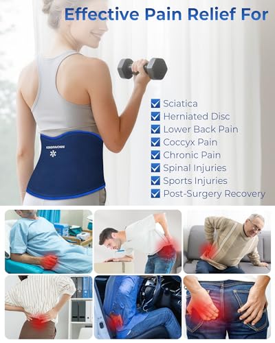 Image of KingPavonini Reusable Ice Pack for Back Pain Injuries Instant Relief, Blue