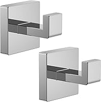 Vista 10 de Kruodop 2 PCS Ganchos para Toallas para Baño, Soporte para Toallas de Montaje en Pared, Gancho Negro Mate para Bata de Pared, Gancho Cuadrado