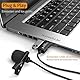 Cubilux USB-Mikrofon für PC, unidirektionales hochempfindliches USB-A-Lavalier-Clip-On-Mini-Ansteckmikrofon für Computer, Laptop, Aufnahme, Skype, Zoom-Meetings, Live-Streaming, 1,22 m