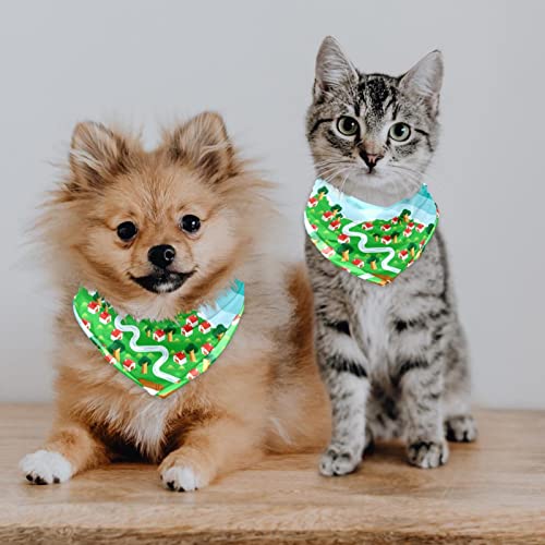 Hundehalstuch, Madeira, Karte, Mädchen, Jungen, Haustier-Lätzchen, Hundeschal, waschbar, Zubehör für kleine, mittelgroße und große Hunde, Welpen, Katzen, Haustiere, 2 Stück
