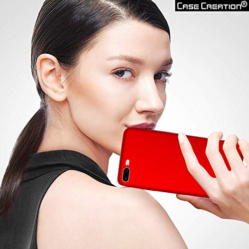Image of Case Creation Luxurious OG Series for iPhone 8 Plus Case Cover,Anti-Dirty Slim Case Frosted Matte Cute Candy TPU Raised Bezel (Splash of Color) Back Cover for Apple iPhone 8 Plus -Wine Red