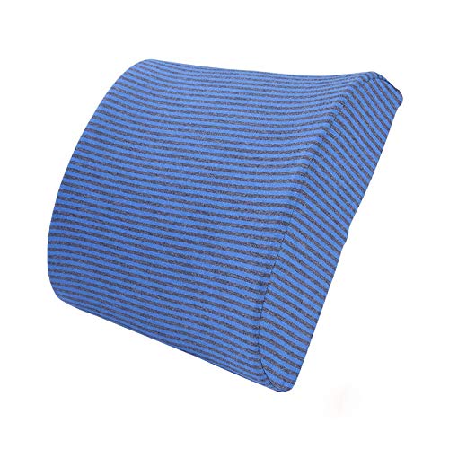 Coussin support ergonomique mémoire de coton bleu pour voyage léger