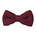 HDE Mens Vintage Fashion Trendy Adjustable Pre Tied Waffle Knit Woven Bowtie Burgundy