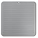 iDesign Lineo Abtropfmatte, kompakte Spülbeckenmatte aus Silikon für die Ablage von Besteck und Geschirr, grau