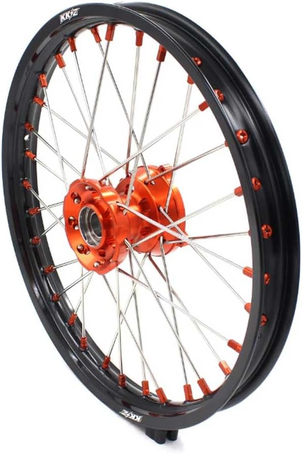 KKE 1.6 * 19''&1.85 * 16'' CNC Wheels Fit KTM85 SX 2021-2024 Husqvarna TC 85 GAS GAS MC85 2021-2024 Orange Mini Bike
