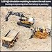RC Excavator and Dump Truck Toy Set,2025 New 2.4ghz Remote Control Construction Vehicle Set,Alloy Material, with Cool Lights and Sounds (Excavator)