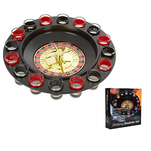 EZ DRINKER 16pc Shot Roulette Game Set - Shot Spinning Drinking Game