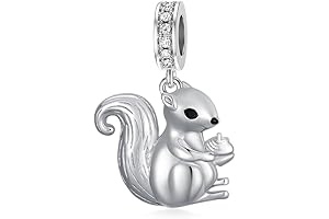Charming Sterling Silver Squirrel Bead for Jewelry Making