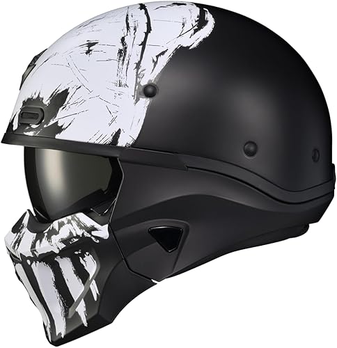 ScorpionEXO Covert X Casco de Motocicleta de Cara Abierta Media Carcasa 34 Modo Listo para Comunicación Bolsillos para Altavoces DOT