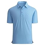 Alex Vando Mens Golf Shirt Moisture Wicking Quick-Dry Print Performance Polo Shirts for Men