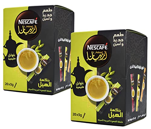 Instant Arabiana Arabic Coffee With Cardamom Natural Arabian Strong Rich Pure Traditional Oriental Enjoy Authentic Coffee Taste Of From The Gulf Region - Small Sticks (2 Box / 40 sticks)