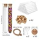 42 Stück Reagenzglas mit Korken 14ml Reagenzgläser mit Korken + 50 Pcs Kraftpapieranhänger + 20m Juteschnur Reagenzglas Kunststoff für Hochzeiten Blumen Badesalzbonbons Labortisch Dekoration 107x16mm