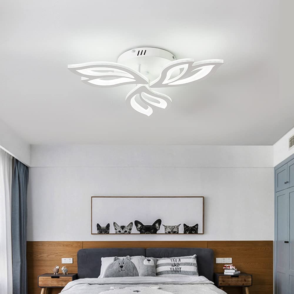 Dimmerabile Plafoniera Led Soffitto 52CM Moderna Fiore Lampadario Camera da Letto Salotto Salone Fiore 3000K-6000K