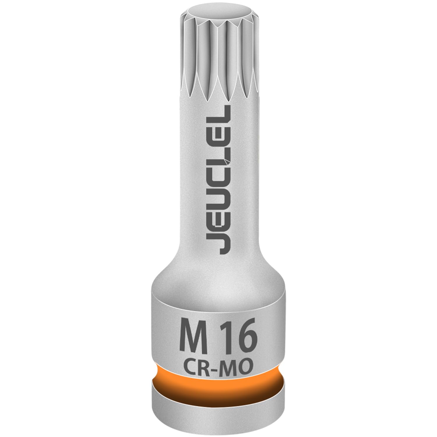 JEUCLEL M16 Triple Square Impact Spline Bit Socket, 16mm Metric 1/2-Inch Impact Drive Triple Square Socket, Cr-Mo Steel Lengthen Screwdriver Socket Adapter Use with Impact Drivers or Ratchets