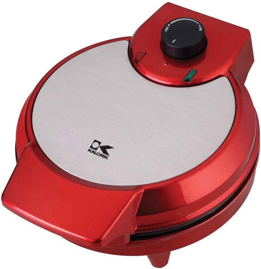 Kalorik Heart Shaped Waffle Maker, WM 42583 R, Make Perfect Heart Shaped Waffles For Breakfast Lunch and Dinner, Red