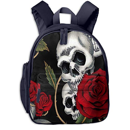 Mochilas Infantiles  Bolsa Niño Bebe Guarderia Escolar con Calavera Rosa para Niños