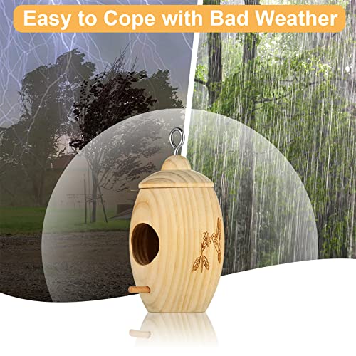 2023 Premium Hummingbird House, Pine Wood Hummingbird Nest, Window Bird Houses For Viewing, Durable, Sturdy, Safe, Perfect Bird House For Bird Lovers And Gardening. #TOP5
