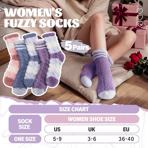 Image of Anlisim Fuzzy Socks for Women, Soft Comfy Cozy Fluffy Thick Winter Warm Fleece Slipper Socks
