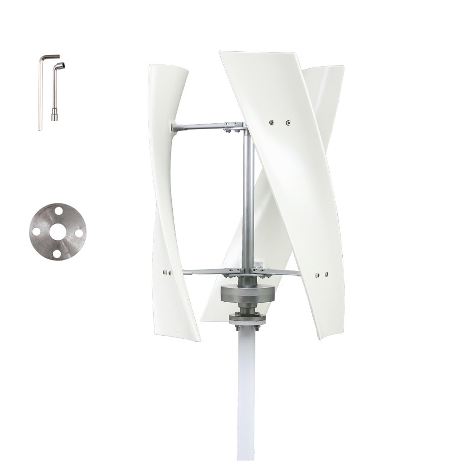 Generatore di energia eolica 12v 24v Turbina 2kw 2000w 3 pale Asse verticale permanente Maglev con regolatore Mppt per casa, barca, marina, giardino(1600W,Turbine Only,24V)