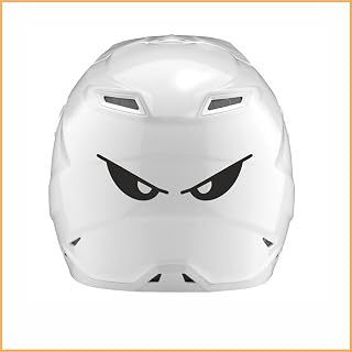 Evil Eyes No Fear Motorcycle Biker Helmet Reflective Decal Sticker M2 5 1/2" X 1 1/2" (Reflective Black)