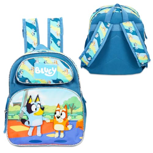 Bluey Mini Backpack for Kids - Bundle with 12" Small Bag for Girls Plus Water Bottle, Stickers, More | Bluey Backpack Purse School Supplies3