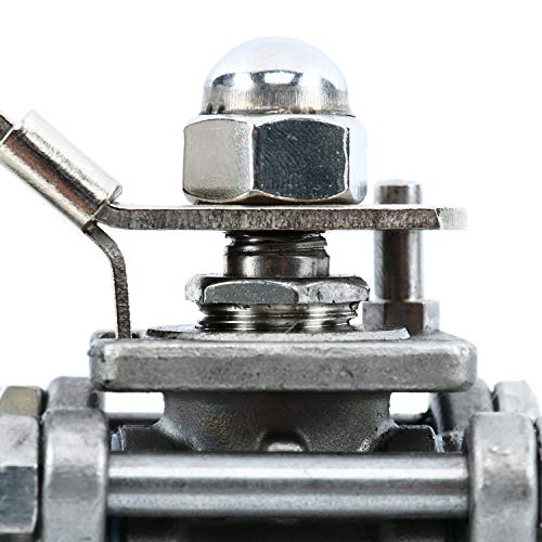 Homend Stainless Steel 304 1" Sanitary Ball Valve Fits 1.5" Tri-Clamp Clover, PTFE Lined, Two Way & Three Piece (1 Inch Tube OD Quick Clamp) - Thumbnail 4