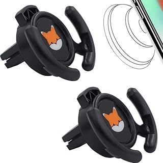 Holder Car Mount Compatible for Popsocket Collapsible Grips- 2 Pack Mount for Car Vent, Socket Car Holder for iPhone with Secure Vent Clip for Horizontal Air Vent ONLY, Black