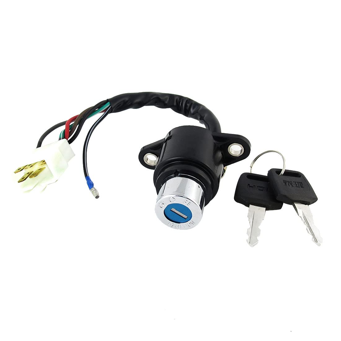 Ruilogod 5-pin Terminal Wired Electric Door Lock for Handa CB125T Motorcycle