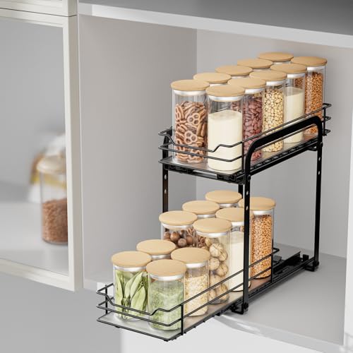 AIRUJIA Especieros Para Cocina, Organizador Armarios Cocina, Organizador Especias, Organizador Cocina, Especiero Adecuado Para El Hogar Y La Cocina 26.4 * 12.6 * 23CM