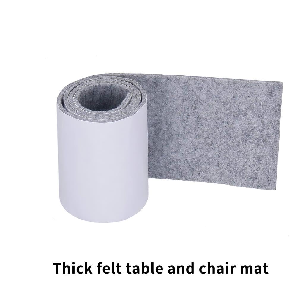 Set di 10 nastri autoadesivi in feltro per mobili, su un lato, resistenti, colore grigio, insonorizzanti, per proteggere il tavolo, 1000 x 50 x 5 mm