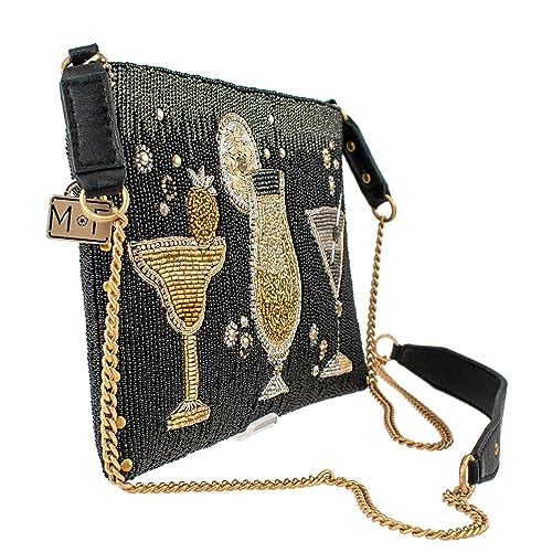 Mary Frances Another Round Crossbody Clutch Cocktails Handbag, Black4