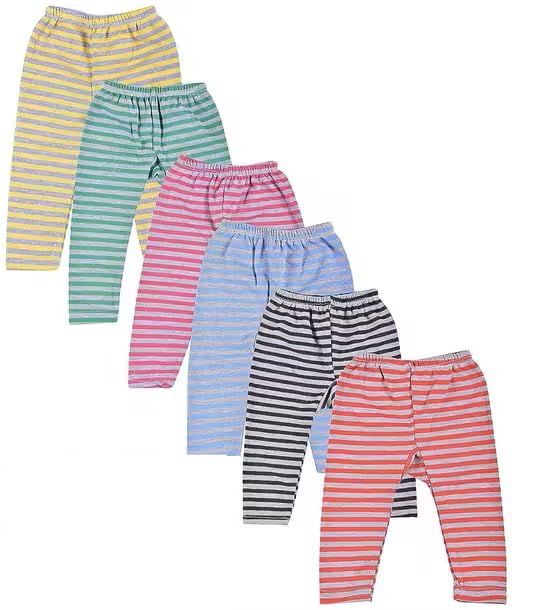 Kids Striped Cotton Pajama Pants, Multicolor, Pack of 6-image-47