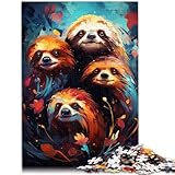 Puzzle mit 2000 Teilen für Erwachsene, Faultier-Spielzeug zum Stressabbau,...