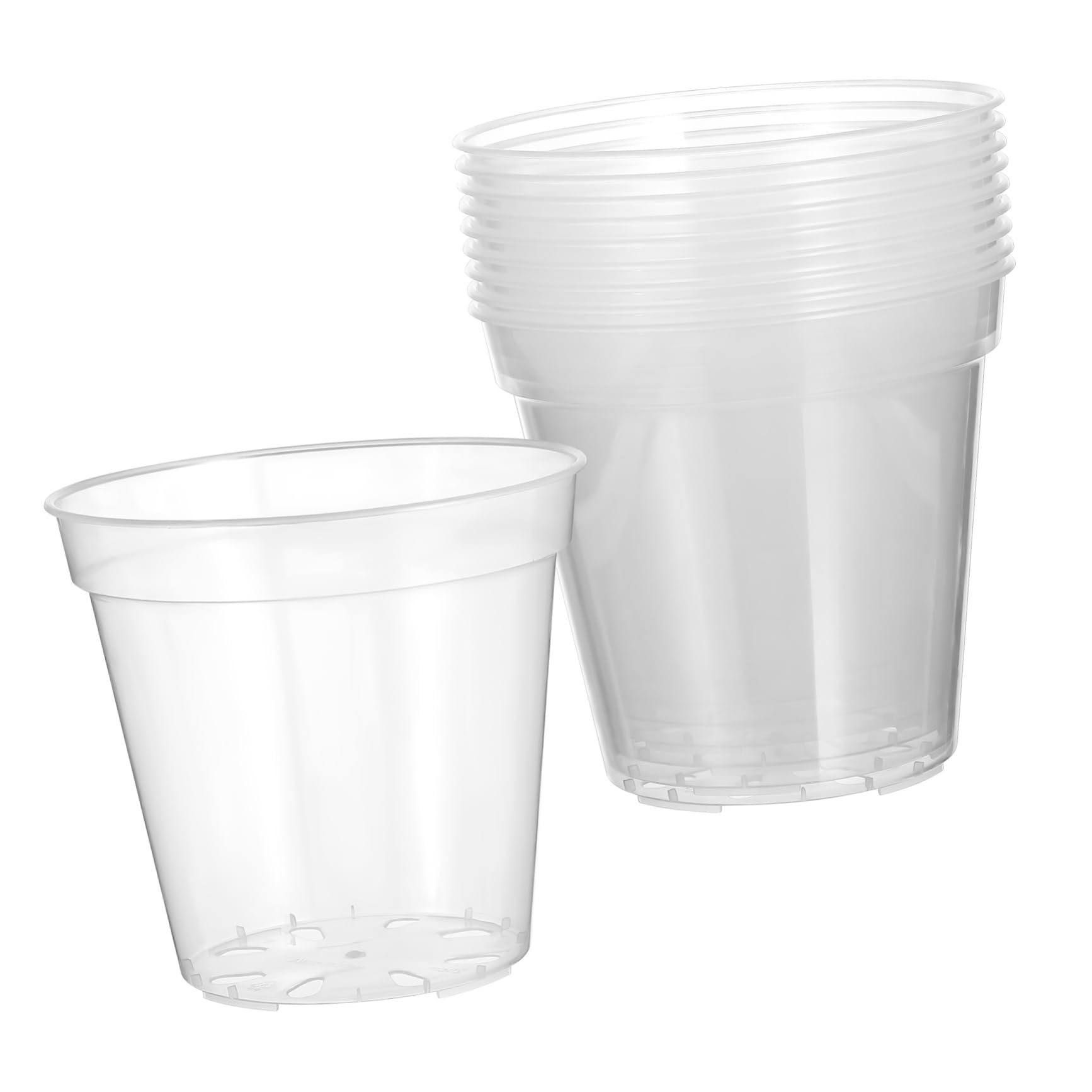 ibasenice 10pezzi Vasi Per Transparenti in Plastica Con Drenaggio Vasi Per Da Vivaio Per Ed Esterni Per Coltivazione Di Piante