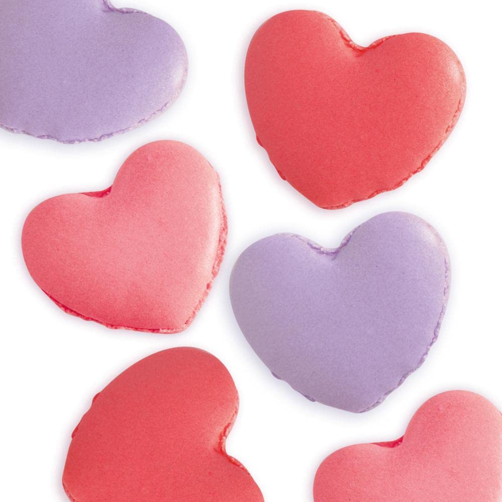 mastrad F45714 Feuille de Cuisson Macaron Cœur Silicone Gris Fumé 30 x 40 x 3 cm