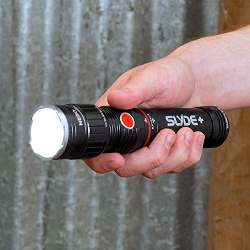 Nebo 6525 Slyde+ (Plus) 300 Lumen Led Flashlight/Worklight With 4 X Edisonbright Aaa Alkaline Batteries. Dual Light Sources. Magnetic Base #TOP6