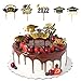 10 Pezzi Decorazione per Torta di Laurea Acrilico Toppers Torta di Laurea Oro Nero Decorazioni Torta Laurea Topper per Cupcake Laurea Set per Classe 2022 Festa della Decorazione della Torta di Laurea