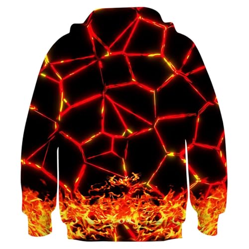 Boy Crew Neck Outfits Hoodies Outfits Sweatshirt for Boys Long Sleeve Fire Funny Hooded Fall Winter Outfits 20252
