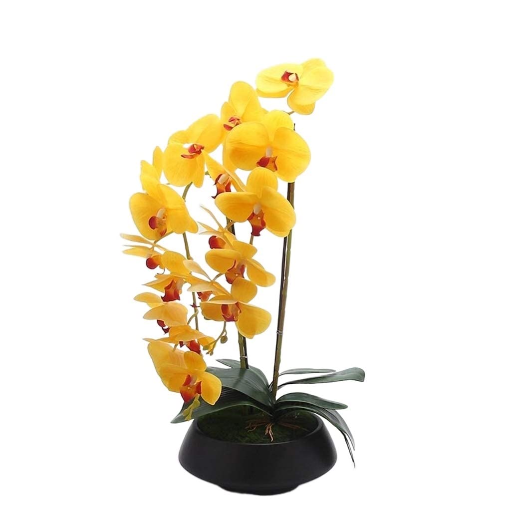 Element Wystroju Domu Sztuczny Kwiat Phalaenopsis Kryty Salon Doniczkowe Suszone Dekoracje Kwiatowe Ozdoby Salonu(30x20x62cm)