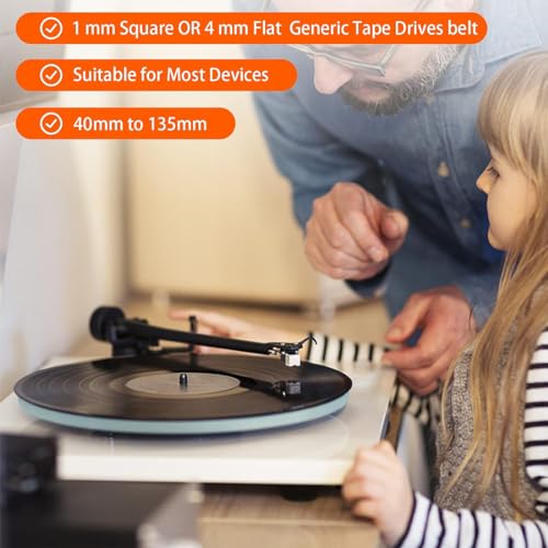 WKRTDY 50er Set Mix Cassette Tapes, verschiedene Riemen für DVD CD Kassettenrekorder von 30-110mm, zur Reparatur von Playern: Recorder, Walkman, Ein Muss für alle Musikliebhaber und Techniker