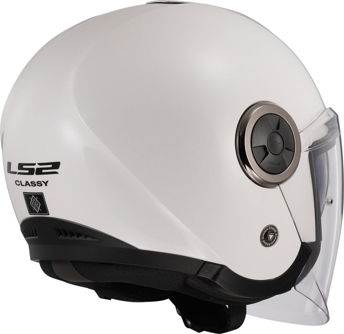 LS2, Casco Moto Jet CLASSY SOLID Gloss White, S