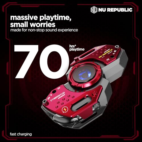 Nu Republic Cyberstud Red Fidget Spinner Earbuds - Image 7
