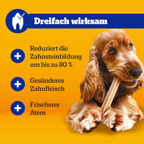 Pedigree DentaStix Hundesnack für große Hunde (25kg+), Zahnpflege-Snack mit Huhn und Rind, 1 Packung je 56 Stück (1 x 2.16 kg)