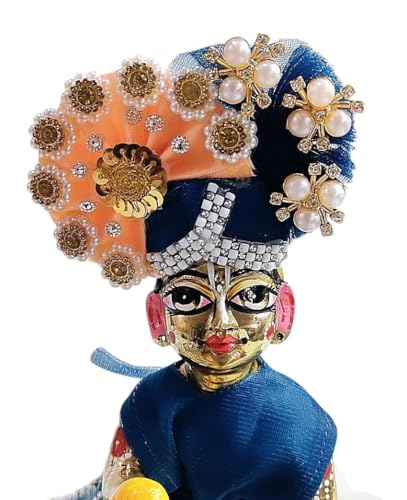 Image of Partish Laddu Gopal Heavy Poshak Size 1 l Ladoo Gopal Dress l Bal Gopal l Kanha Ji Thakur Ji Net Dress (Blue)