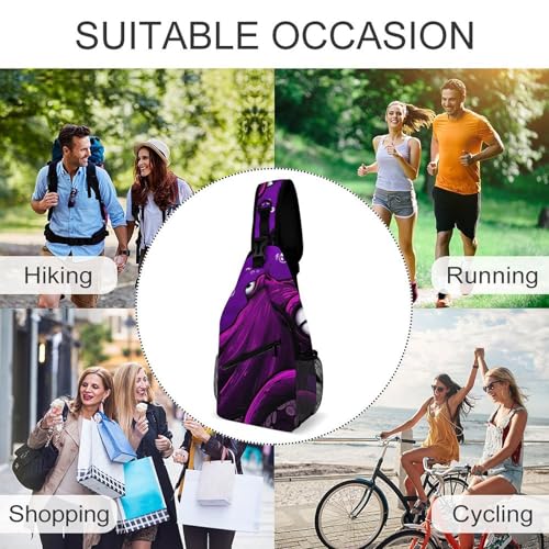 Mochila deportiva Supdreamc para viaje y camping morado miniatura 6