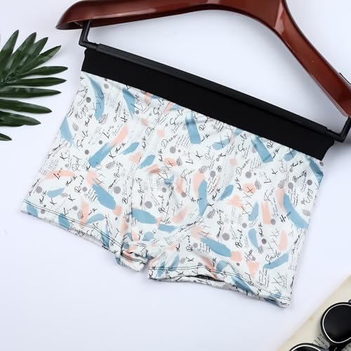 Image of JARVO Men's Extra Thin Elastic Underwear Long Comfortable Ice Silk Breathable Comfort Printed Brief-Boxer-Trunks Imported Material Pack of 4