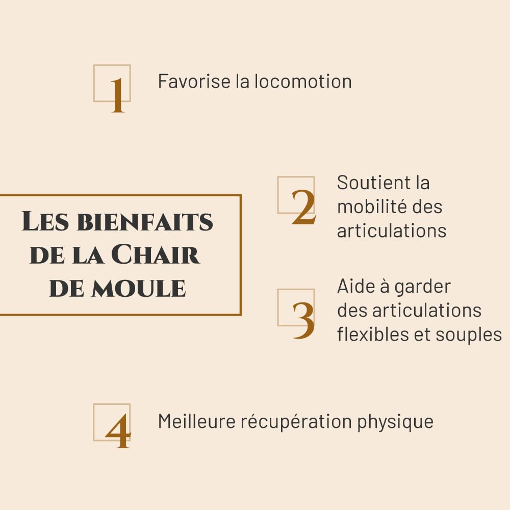 Chair DE Moule en Poudre Origine France - Complément nutritionnel Cheval - Pot 500 g - Apport en Gag et Oméga 3 - Souplesse articulaire, Locomotion, Flexibilité - Marque Française